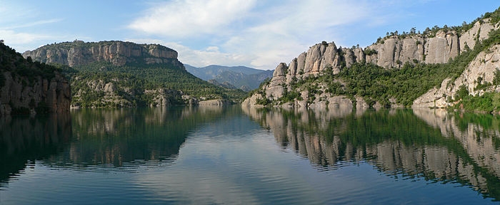 El pantà, situat al Solsonès