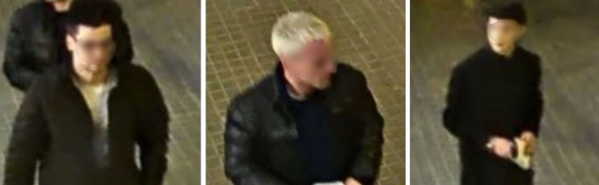 Els tres joves presumptes autors de l'enganxada dels cartells (CME)