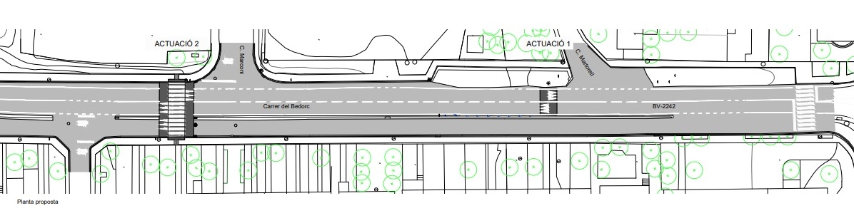 Plànol de la millora. DIBA.