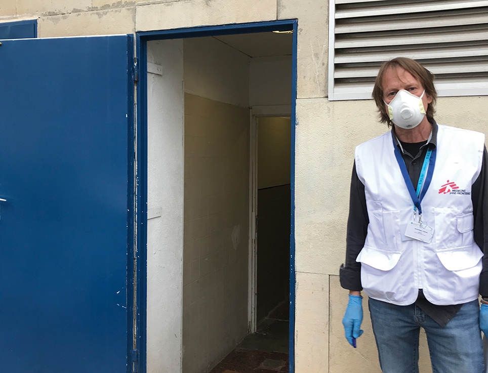 En David Rigau, en un accés al CAP Anoia el passat mes de març.