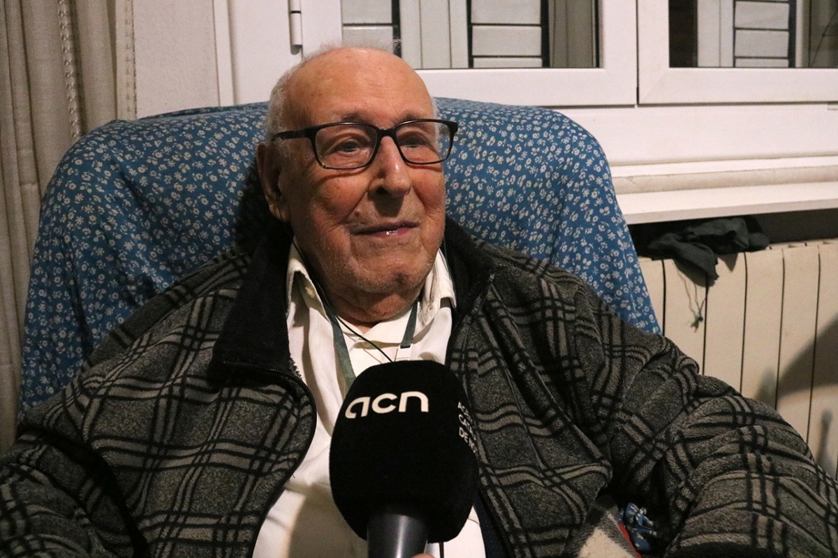 Joan Escudé durant l'entrevista amb l'ACN. Foto: Guifré Jordan.