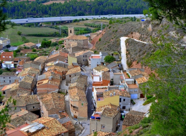 Vista aèria de Jorba, a la Conca d'Òdena